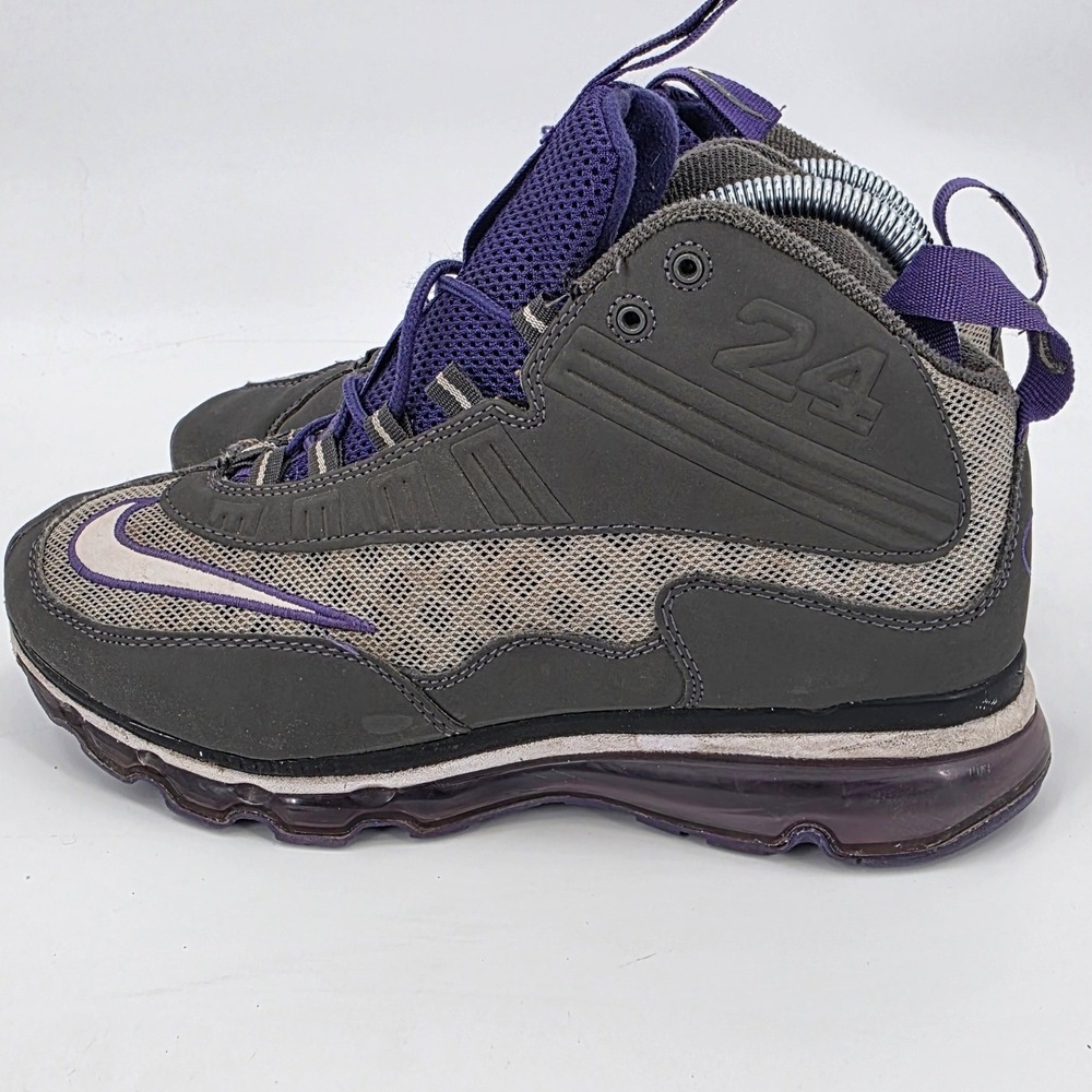 NIKE AIR MAX JR KEN GRIFFEY 2011 SNEAKERS MENS 6.5 WOMENS 8 GRAY PURPLE RARE